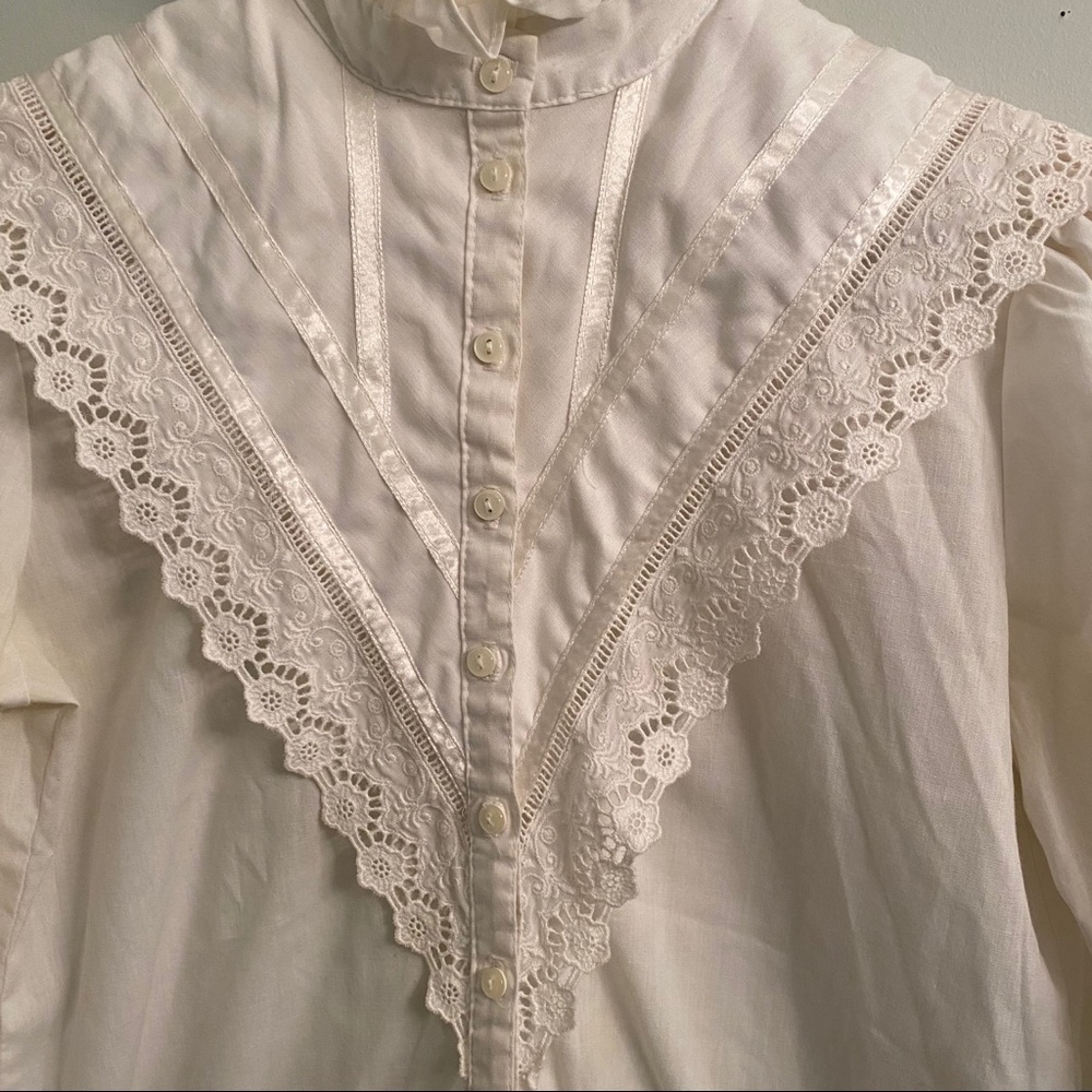 Gunne Sax / Jessica’s Gunnies Victorian Revival Blouse - Picture 3 of 11
